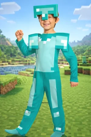 Promotion Déguisement Costume officiel Minecraft Diamond Armor™ – Enfant 7/8 ans