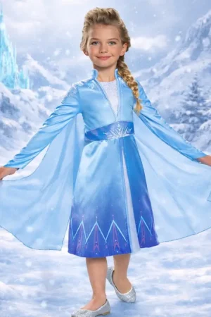 Déguisement Elsa Reine des Neiges™ enfant 5/6 ans – Robe officielle Disney Réduction