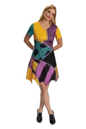Produit De Marque Déguisement Sally™ femme adulte – Costume Halloween officiel robe patchwork – Taille M