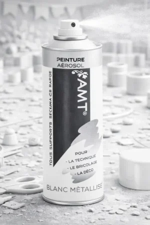 Peinture Aérosol Blanc Métallisé 330ml Seulement Aujourd'hui