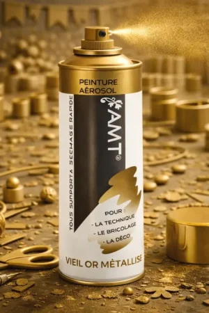 Nouveauté Peinture Aérosol Vieil Or Métallisé 330ml