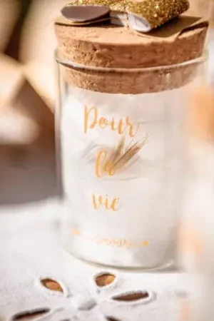 Fiole en verre Pour la Vie Or Produit De Marque