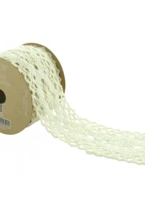 Ruban mariage dentelle Ivoire 25mm x 3 mètres Populaire