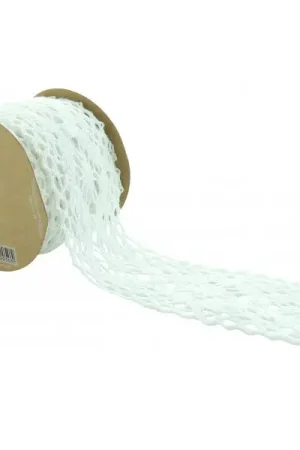 Ruban en dentelle blanc 50mm x 3 mètres Meilleure Vente