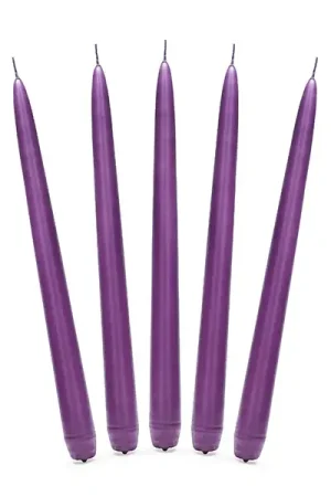 Bougie chandelier mariage Violet x 10 pièces Offre Du Jour