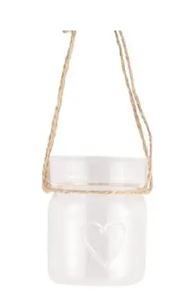 Achat Immédiat Lanterne mariage en verre avec coeur