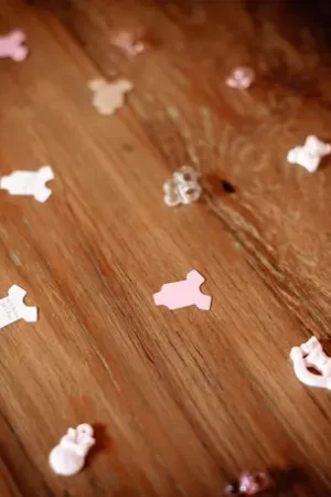 Solde Confettis de table body bebe Rose
