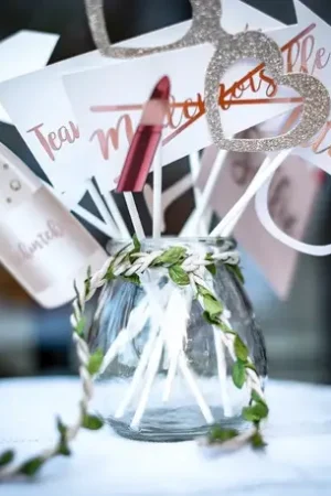 Produit De Marque Kit photobooth mariage rose gold x 12 pièces