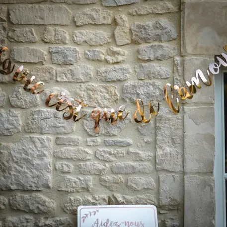 Guirlande mariage c'est que de l'amour Rose gold Top Vente