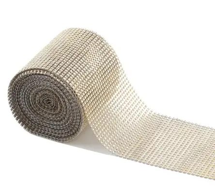 Ruban strass 9 mètres Or Haute Qualité