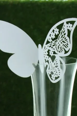 Marque place papillon blanc pas cher x 6 pièces Meilleur Prix