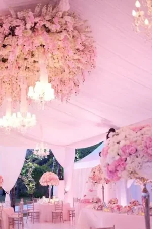 Vente Flash Tenture Mariage 100 mètres Rose