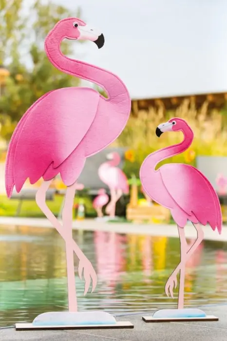 Centre de table Flamant rose 36cm Promotion