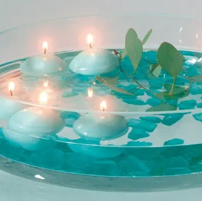 Bougie flottante Bleu Ciel x 6 pièces Livraison Express