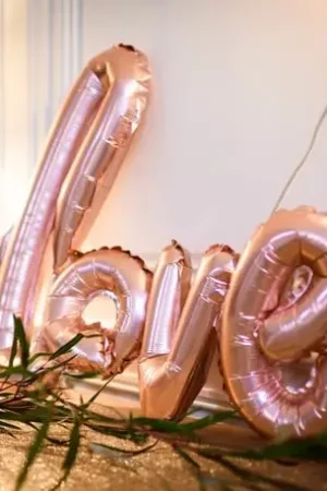 Ballon mylar mariage LOVE Rose gold Petit Prix