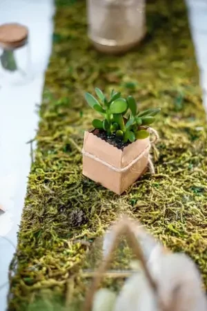 Ruban de table mousse sur jute 10cm Offre Du Jour