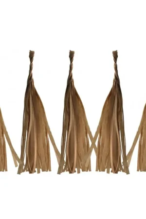 Guirlande de 5 tassels kraft Nouvelle Collection