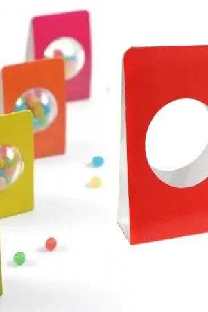 Solde Présentoir dragées portant boule 5cm Rouge X 6