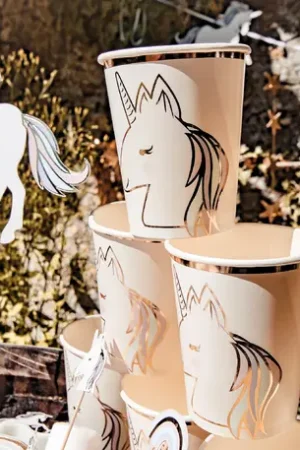 Vente Directe Gobelet en carton Licorne x 8 pièces