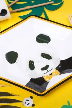 Assiette Jetable Theme Panda x 8 pièces Dernier Modèle