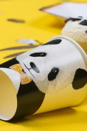 Prix Choc Gobelet en carton Panda x 8 pièces