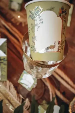 Gobelet en carton Tropical Peacock x 8 pièces Seulement Aujourd'hui