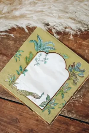 Serviette en papier Tropicale Peacock x 16 pièces Quantité Limitée