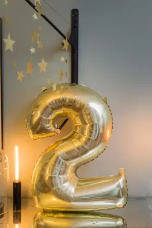 Solde Ballon Chiffre Géant2 Or