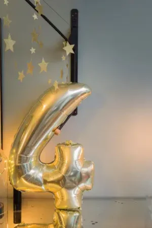 Ballon Chiffre Géant4 Or Nouveauté