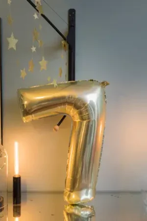 Nouvel Arrivage Ballon Chiffre Géant7 Or