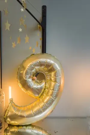 Ballon Chiffre Géant9 Or Acheter Direct