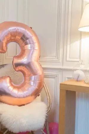Ballon Chiffre Géant 3 Rose Super Prix