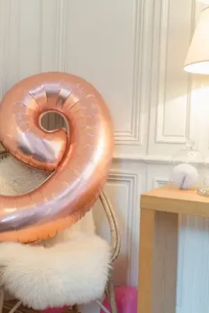 Ballon Chiffre Géant 9 Rose Réduction
