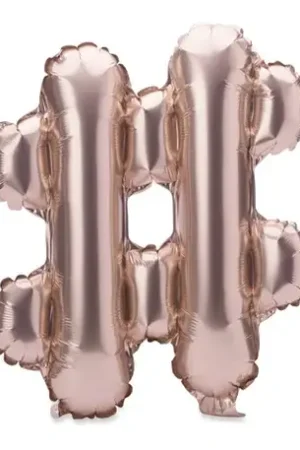 Offre Spéciale Ballon mylar Hastag Rose