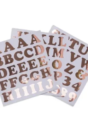 71 Stickers alphabet chiffre Rose Prix Réduit