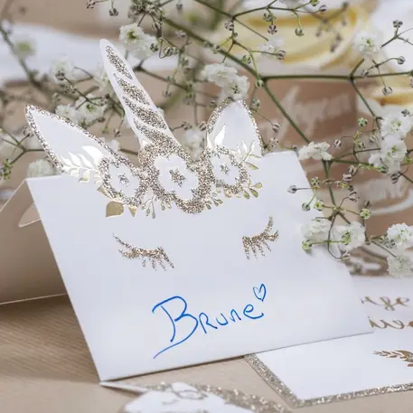 Haute Qualité Marque place Licorne pailleté x 8 pièces