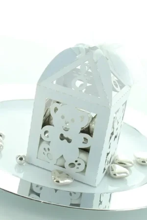 Cage a papier Ourson Blanc x 10 pièces Petit Prix