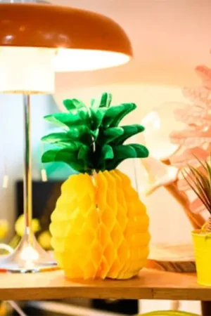 Ananas alvéolé 30cm a poser ou suspendre Nouvel Arrivage