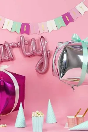 Ballon Mylar Cube Argent Commander Vite