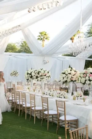 Tenture en tulle mariage pas cher Blanche 25m Expédition Rapide