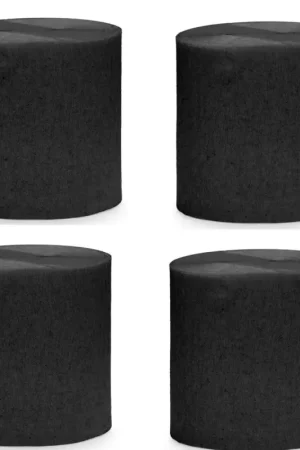 4 Bobines de papier crépon pas cher Noir Offre Exclusive
