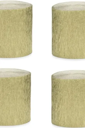 4 Bobines de papier crépon pas cher Or Acheter Direct