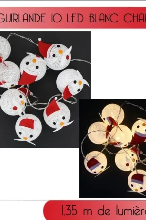 Guirlande lumineuse a pile 10 LED Bonhomme Jusqu'à Épuisement Des Stocks