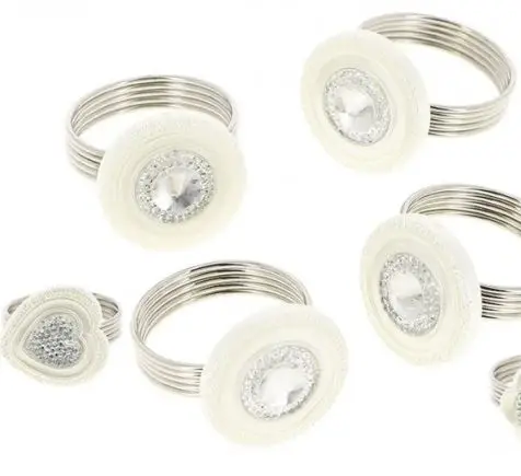 Rond de serviette mariage Bijoux x 4 pièces Authentique