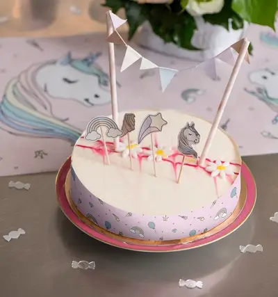 Vente Directe Deco gateau Licorne x 6 pièces