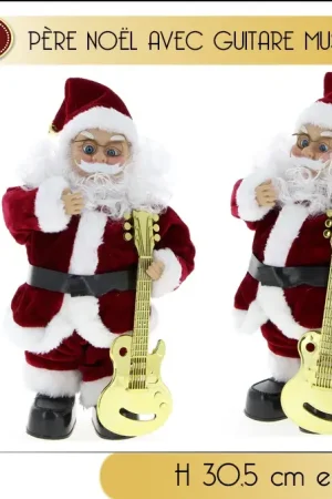 Marque Père noel Automate avec guitare musical