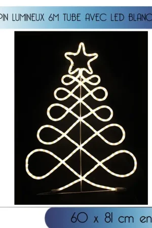 Silhouette Sapin lumineux 144 LED Blanc chaud Remise