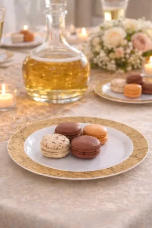 Meilleur Choix Petite assiette en plastique marbre x 10 pièces