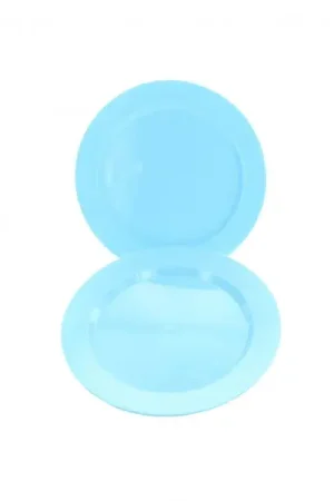 Prix Cassé Petite assiette plastique ronde réutilisable bleu ciel x 6 pièces