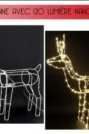 Renne lumineux de noel154 LED Blanc Chaud Réduction